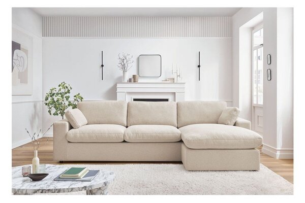 Divano angolare beige Belair – Bobochic Paris