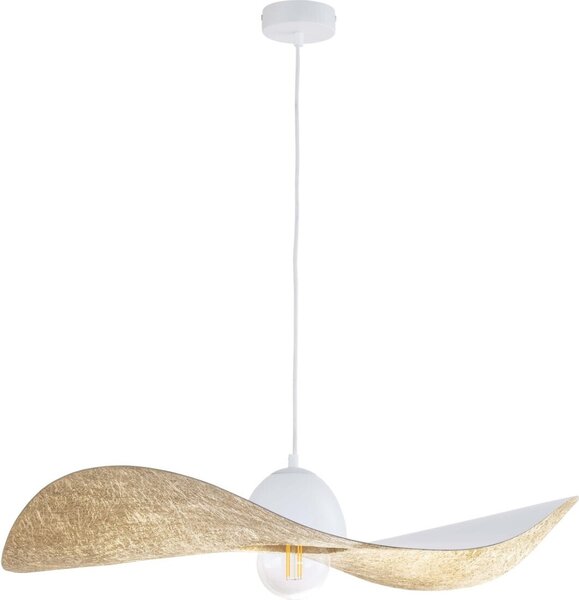 Lampada a sospensione decorativa a forma di cappello bianco e oro 76 cm Kapello 1xE27 15W Sigma Lighting