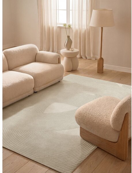 Tappeto color crema in lana 200x300 cm Kensington Victoria – Ted Baker