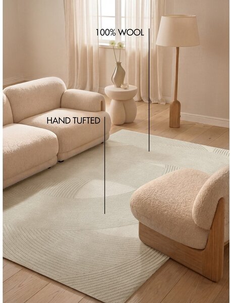 Tappeto color crema in lana 200x300 cm Kensington Victoria – Ted Baker