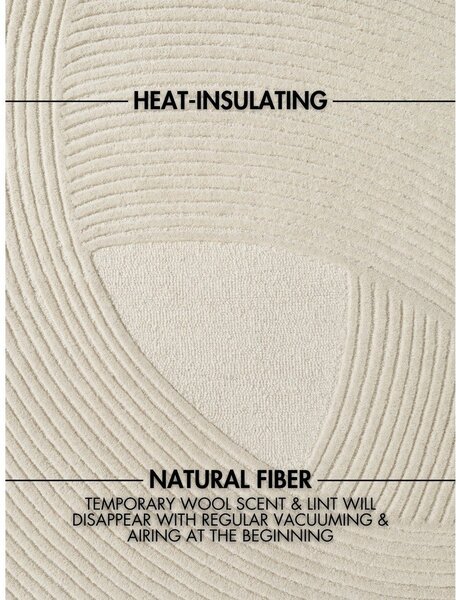 Tappeto color crema in lana 200x300 cm Kensington Victoria – Ted Baker