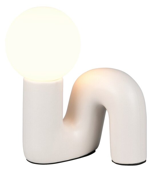 Lampada da tavolo avorio in ceramica (altezza totale 21,5 cm) Quinn – Reality