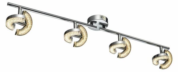 Lampada da soffitto a LED Semic 3W 3000K 1920 lm, metallo nichelato, dimensioni: 13x78x10 cm, IP20, Reality