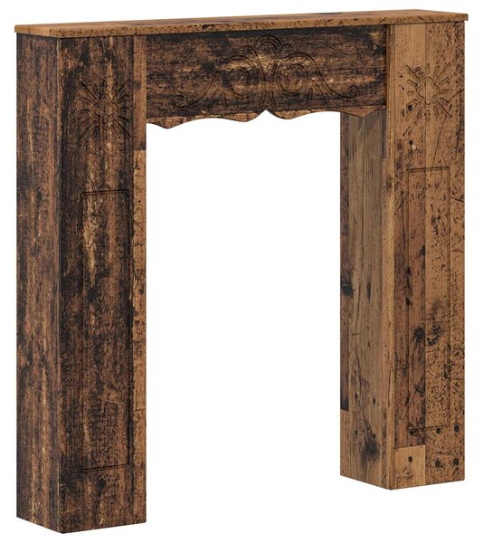 Cornice per camino in legno massello, dimensioni 102 x 20 x 102 cm, materiale: legno