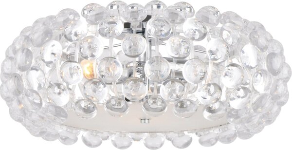 Lampada da soffitto Therica cromata 3xE14x40W in plastica, dimensioni: 20x45x45 cm, IP20 Reality