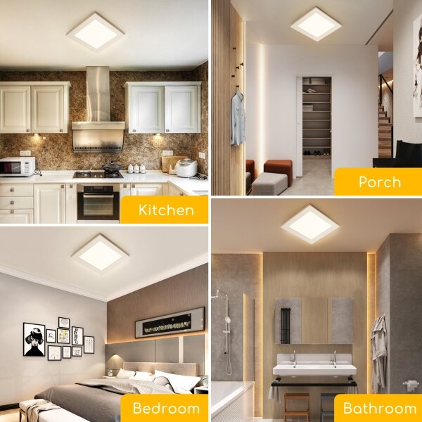 Aigostar - Plafoniera da soffitto a montaggio superficiale LED/9W/230V 4000K 12,2x12,2 cm bianca