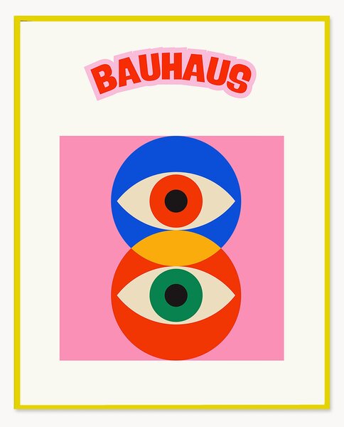 Stampa digitale incorniciata Bauhaus Pink Eye