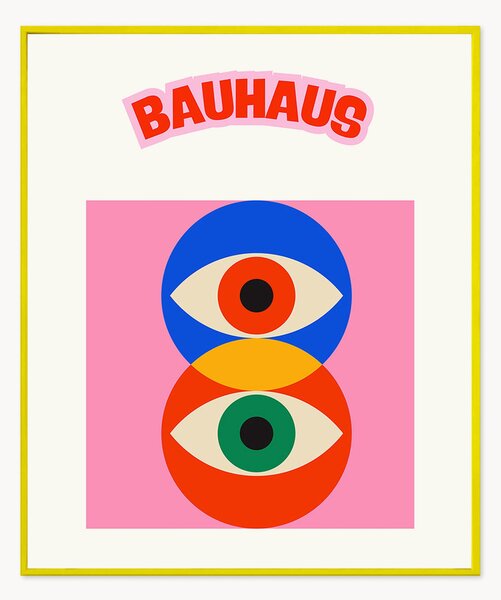 Stampa digitale incorniciata Bauhaus Pink Eye