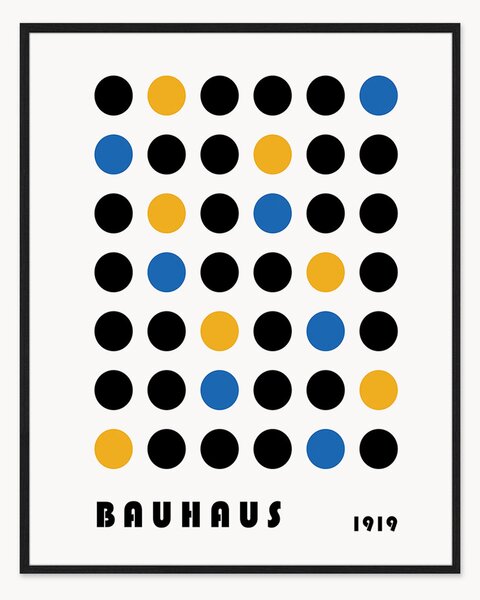 Stampa digitale incorniciata Bauhaus Abstract Dots