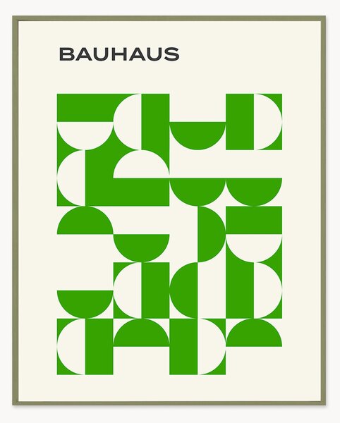 Stampa digitale incorniciata Bauhaus Green Poster