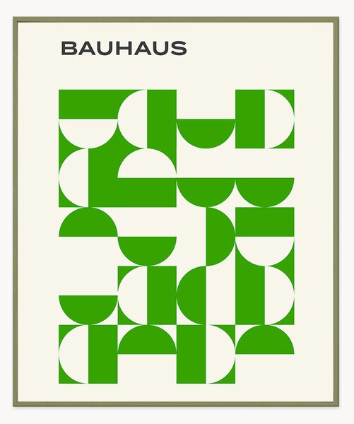 Stampa digitale incorniciata Bauhaus Green Poster