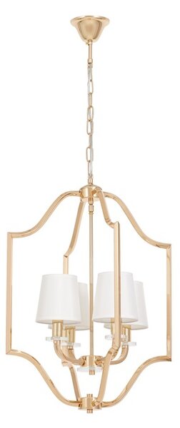 Lampadario bianco e oro moderno ORLANDO W4