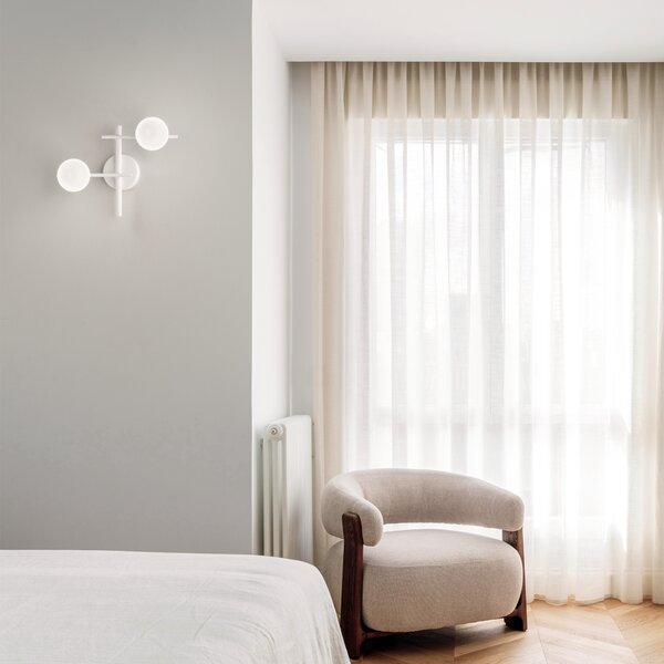 Applique Atlas 2 Luci G9 4W Bianca Dimmerabile Metallo/Vetro Ideal Lux
