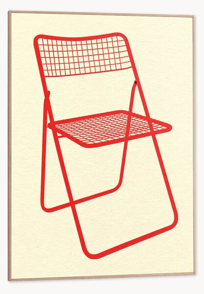 Stampa digitale incorniciata Ted Net Chair