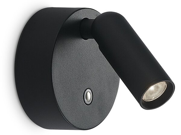 Applique Bean LED 3W Luce Calda Nero Dimmerabile Ideal Lux
