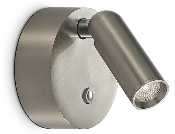 Applique Bean LED 3W Luce Calda Nickel Dimmerabile Ideal Lux
