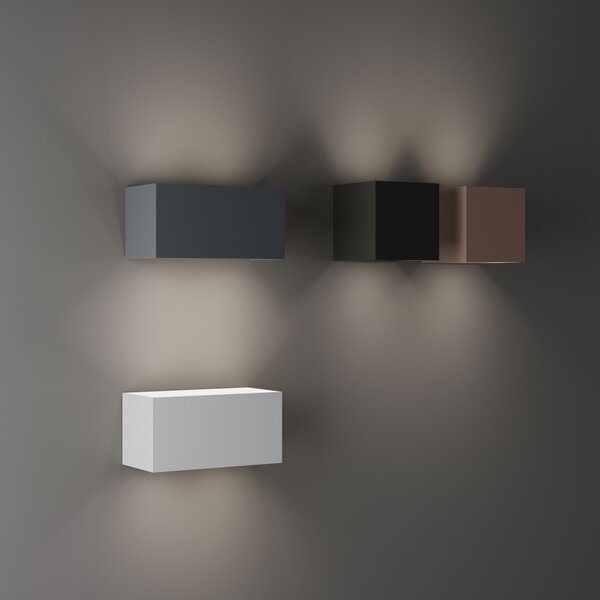 Applique Atom LED 25W Luce Calda 3000K Grigio IP54 Ideal Lux