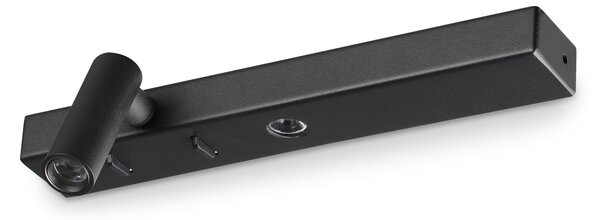Applique Bonne Nuit 6.5W LED Luce Calda Nero Ideal Lux