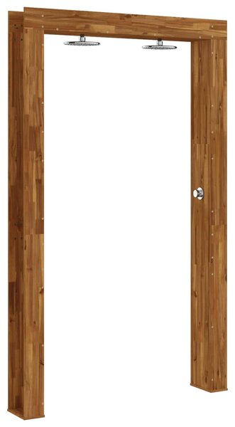 Doccia da giardino, 226 cm. Realizzata in legno di acacia massello e acciaio inossidabile, design naturale