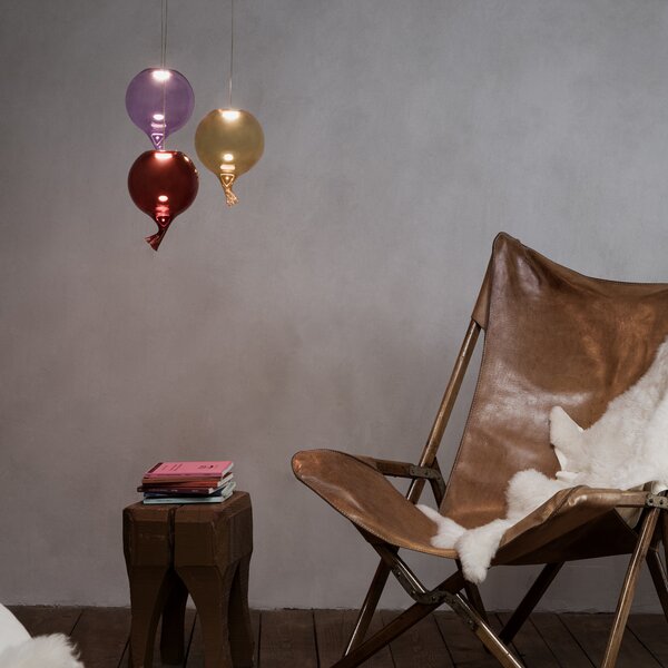 Lampada Da Tavolo CLOWN Rosso Vetro Diametro 15 Cm Ideal Lux