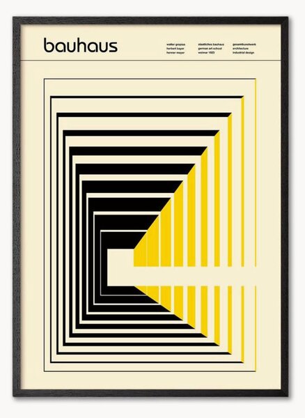 Stampa digitale incorniciata Bauhaus Abstract