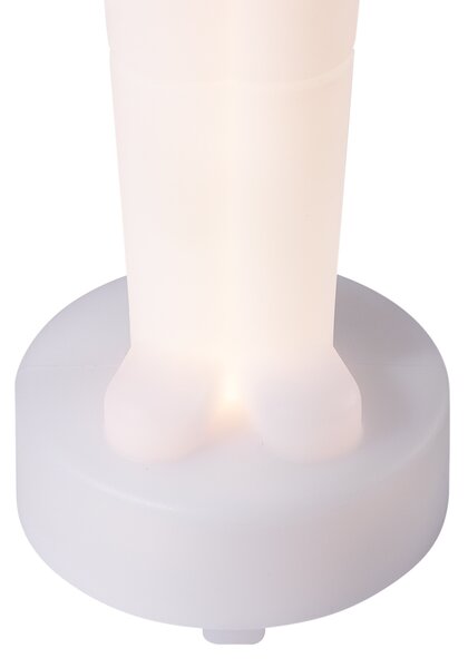 Lampada da tavolo natalizia bianca con LED dimmerabile e ricaricabile RGBW-IC - Schiaccianoci