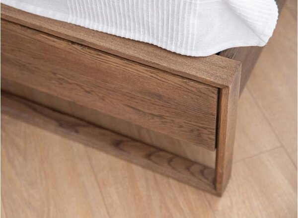 Letto in legno naturale massello affumicato 140x200- Arrediorg.it ®