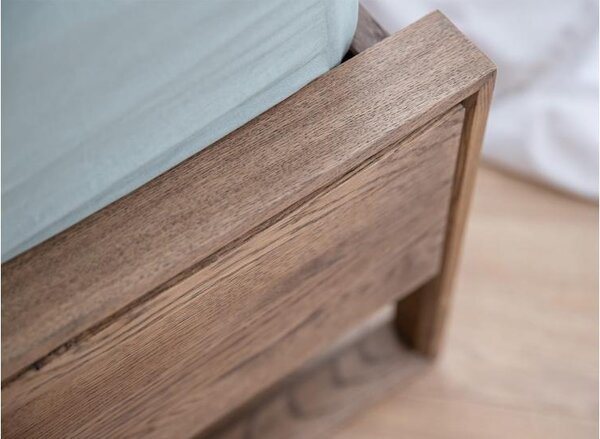 Letto in legno naturale massello affumicato 140x200- Arrediorg.it ®