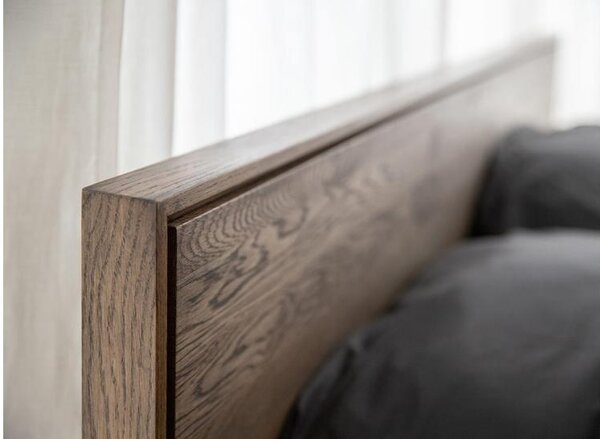 Letto in legno naturale massello affumicato 140x200- Arrediorg.it ®