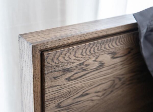 Letto in legno naturale massello affumicato 140x200- Arrediorg.it ®