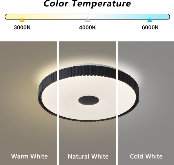 Brilagi - Plafoniera LED dimmerabile CORVO LED/72W/230V 3000-6000K nero diam. 50 cm + telecomando