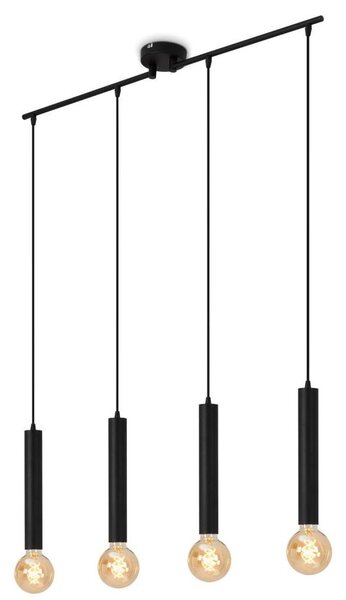 Briloner - Lampadario a sospensione con filo LONGA 4xE27/60W/230V nero