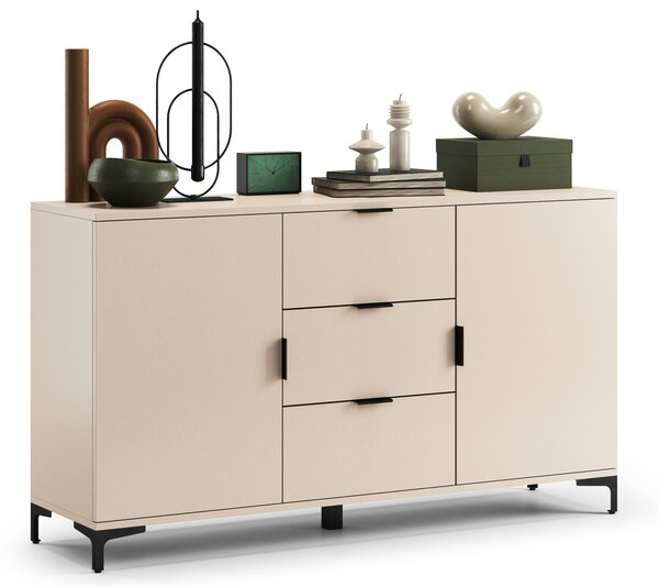 Comò LANA K-150S Beige (Champagne) - MOBILE A 2 ANTE CON CASSETTI