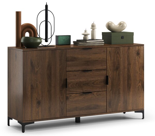 Comò LANA K-150S Noce Elegante - MOBILE A 2 ANTE CON CASSETTI