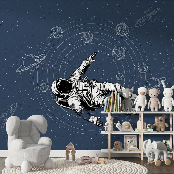Carta da parati Astronauta in esplorazione nel vasto cosmo, Carta da parati Spazio, w00712 : Uwalls.it