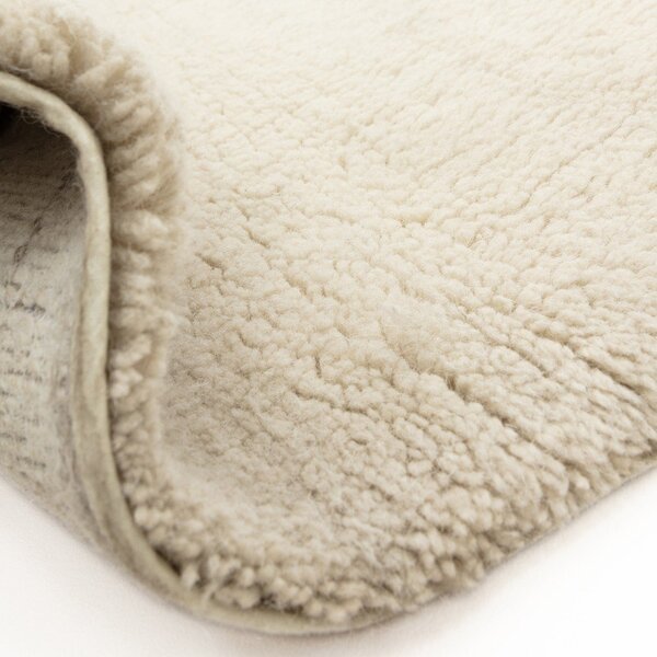 Tappeto in lana lavabile e tessuto crema 160x230 cm Azera Crosshatch - Asiatic Carpets