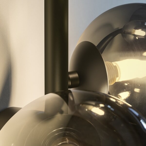 Ideal Lux - Lampadario LED a plafone PERLAGE 6xG9/3W/230V 49 cm nero/fumé