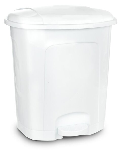 Cestino per la spazzatura bianco in plastica con pedale 3 l – Orion