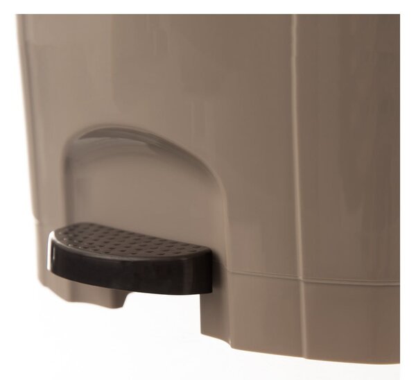 Cestino per la spazzatura marrone in plastica con pedale 30 l – Orion