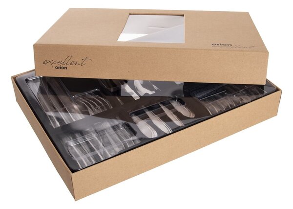 Posate argentate in acciaio inox 24 pz Satin – Orion