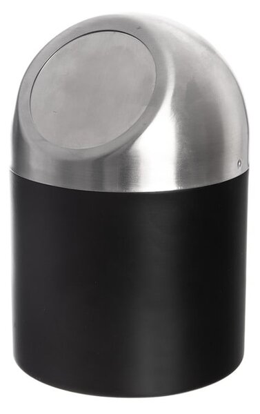 Cestino per la spazzatura nero in acciaio inox 1,2 l BLACK – Orion