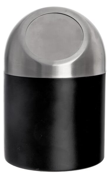 Cestino per la spazzatura nero in acciaio inox 1,2 l BLACK – Orion