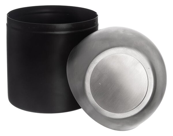 Cestino per la spazzatura nero in acciaio inox 1,2 l BLACK – Orion