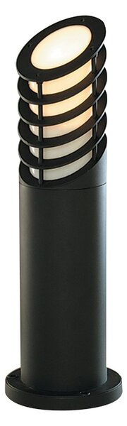 Paletto Esterno Bollards Alluminio Nero Policarbonato E27 1 Luce H45Cm