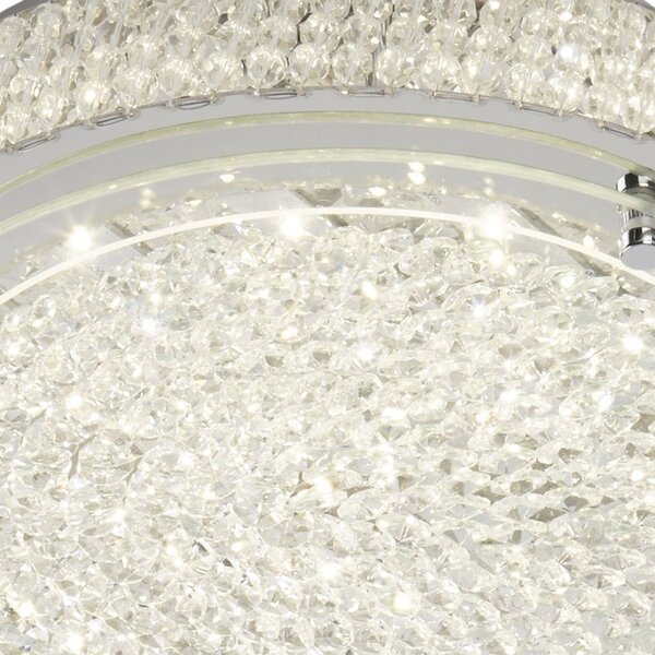 Plafoniera Contemporanea Florida Alluminio Cromo Vetro Led 12W 4000K