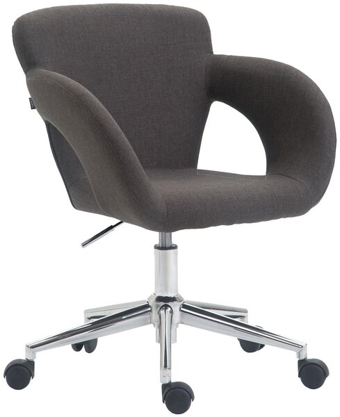 Sedia da ufficio Edison in tessuto grigio scuro