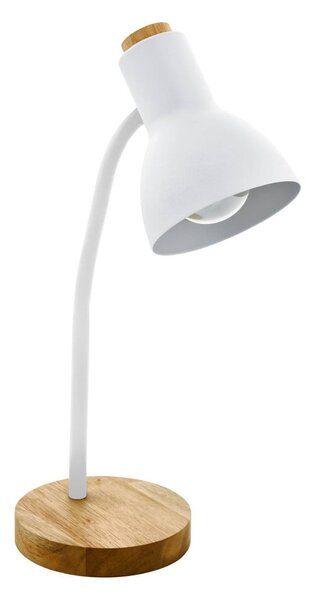 Lampada da tavolo bianca/di colore naturale con paralume in metallo (altezza totale 49 cm) VERADAL – EGLO