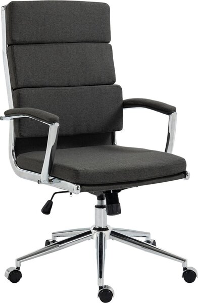 Sedia da ufficio CLP Cleveland I: rivestimento in vera pelle, ecopelle o tessuto | Colore: grigio scuro | Materiale: tessuto