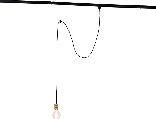 Lampada a sospensione con sospensione a binario oro - Iconic Cavalux