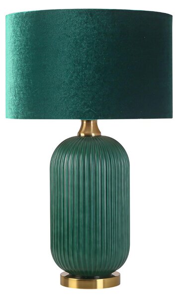 Lampada da tavolo Tamiza verde e oro 1xE27x60W in tessuto, dimensioni: 65x41x41 cm, IP20, Light Prestige